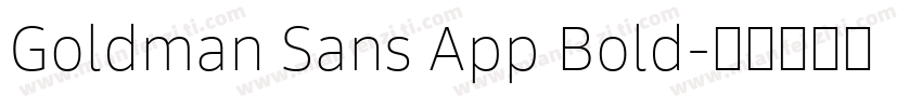 Goldman Sans App Bold字体转换